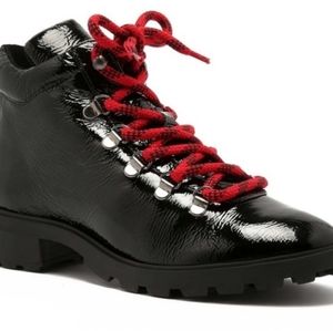 NEW Schutz Niceia Patent Leather Hiking Boots